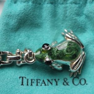 Tiffany & Co. Sterling/Enamel Frog Keychain
